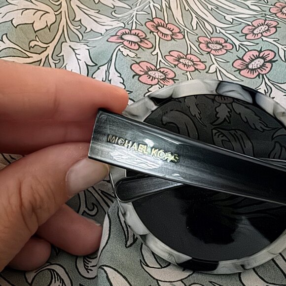 Michael Kors Round Black & White Marble Sunglasses - Picture 3 of 5